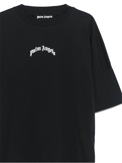 Black crew neck t-shirt PALM ANGELS | PMAA002S25JER0011003